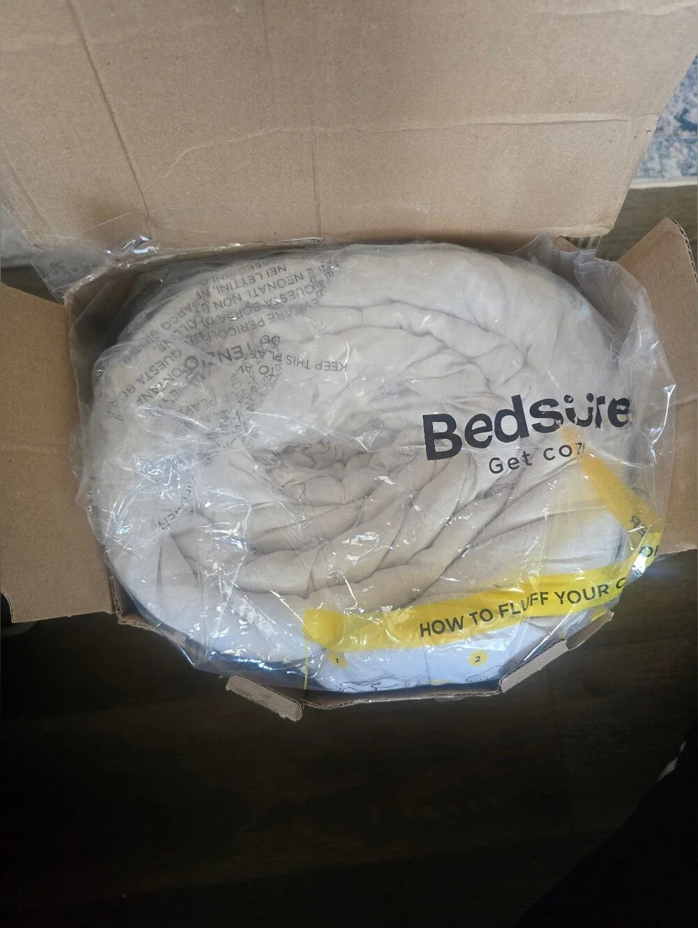 Bedsure Oversized King Comforter Set Soft Prewashed for All Season Beige 3 Piece